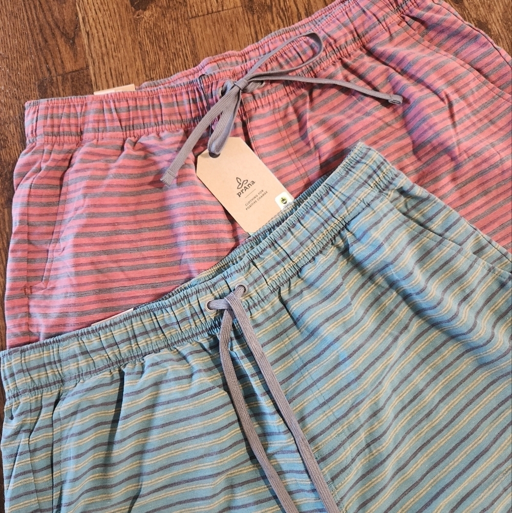Prana NWT Men’s Metric E-Waist Short | 2 pairs | Elastic Waist drawstring 8" XL
